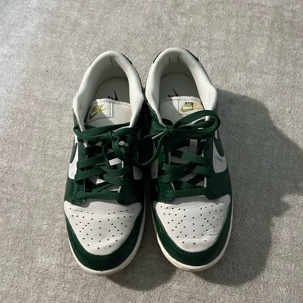 Nike Forest Green and White Athletic Shoes